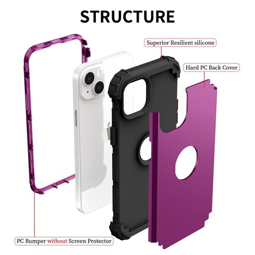 Robuste stoßfeste Schutzhülle für iPhone 15 14 13 12 11 Pro Max XR 8/7 Plus - Bild 44 von 56