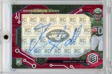 Breece Hall (RC) #RNS-BH Neon Signs Red Auto /10 - 2022 Panini Elements - Jets