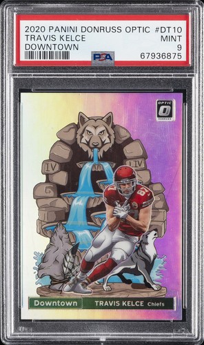 Travis Kelce #DT-10 2020 Panini Donruss Optic Downtown card