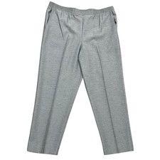 Alfred Dunner Size 12 Pull On Pants Elastic Waist Gray Comfort Dress Career EUC
