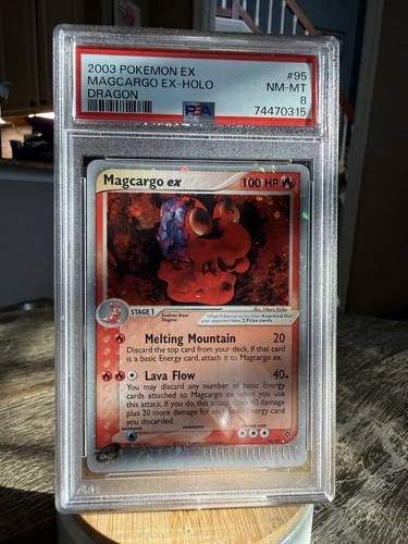 Magcargo ex PSA 8 95/97 EX Dragon Ultra Rare Holo EN 2003 Pokémon TCG