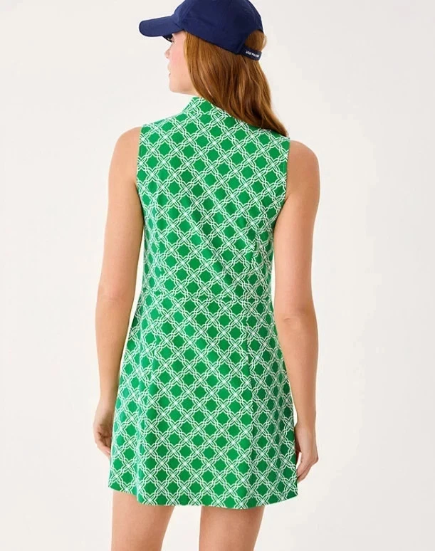 NWT Lilly Pulitzer UPF 50+ Luxletic Catarina Ruffle Dress in Bamboo Green !!! - Image 3 of 4