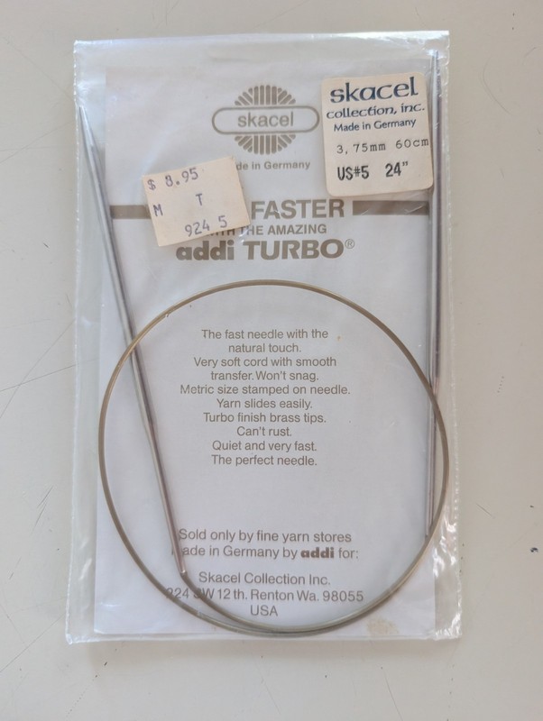 SKACEL Addi Turbo 24" US #5 3.75mm/60cm Circular Knitting Needles Germany