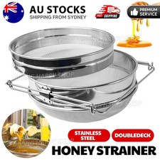 Honey Strainer Filter Stainless Steel Double Sieve Beekeeping Equipment Kit