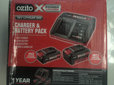 Image of Ozito X-Power Xchange 18v Li-Ion Fast Charger & 2 Battery Pack(2Ah&4Ah)40&80min.