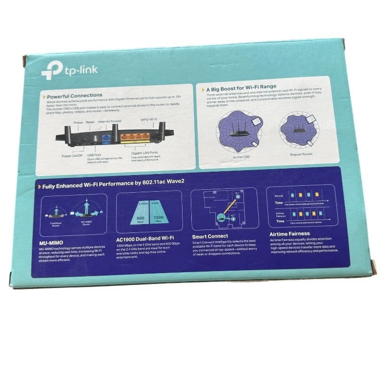 NIB-TP-Link AC1900 Smart WiFi Router (Archer C90) High Speed MU-MIMO - Image 2 of 4