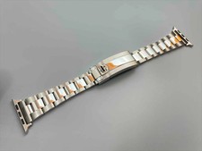 Stainless steel Oysterflex style Band For Apple WatchS10 Ultra 2 42 45 46mm 49mm