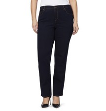 Gloria Vanderbilt Women's Amanda High-Rise Straight Jeans Rinse Noir