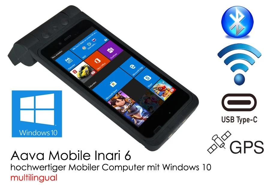 Mini Ordenador Pda IPS 13,97cm 5,5" FHD WLAN Usb-C Windows 10 Las Lenguas Nuevo - Imagen 2 de 2
