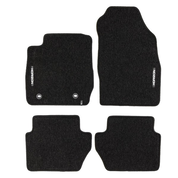Velours FußMatten FüR Ford Fiesta VI 2008-17 Autoteppich Automatten Schwarz 4Tlg-image