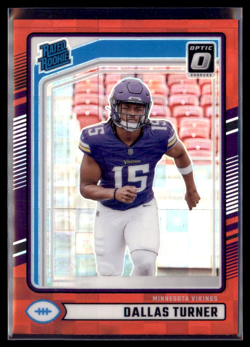 2024 Donruss Prizm Dallas Turner Vikings 331 Rated Rookie