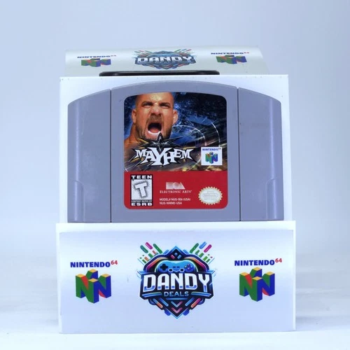 WCW Mayhem N64 Authentic, Tested - Nintendo 64