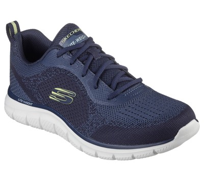 Skechers Schnürschuh Sneaker für Herren Track Glendor in Navy/Lime, 5,5-13