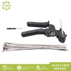 Heavy Duty Metal Zip Tie Gun Tool with 200 PCS 10.63" Stainless Steel Cable Ties