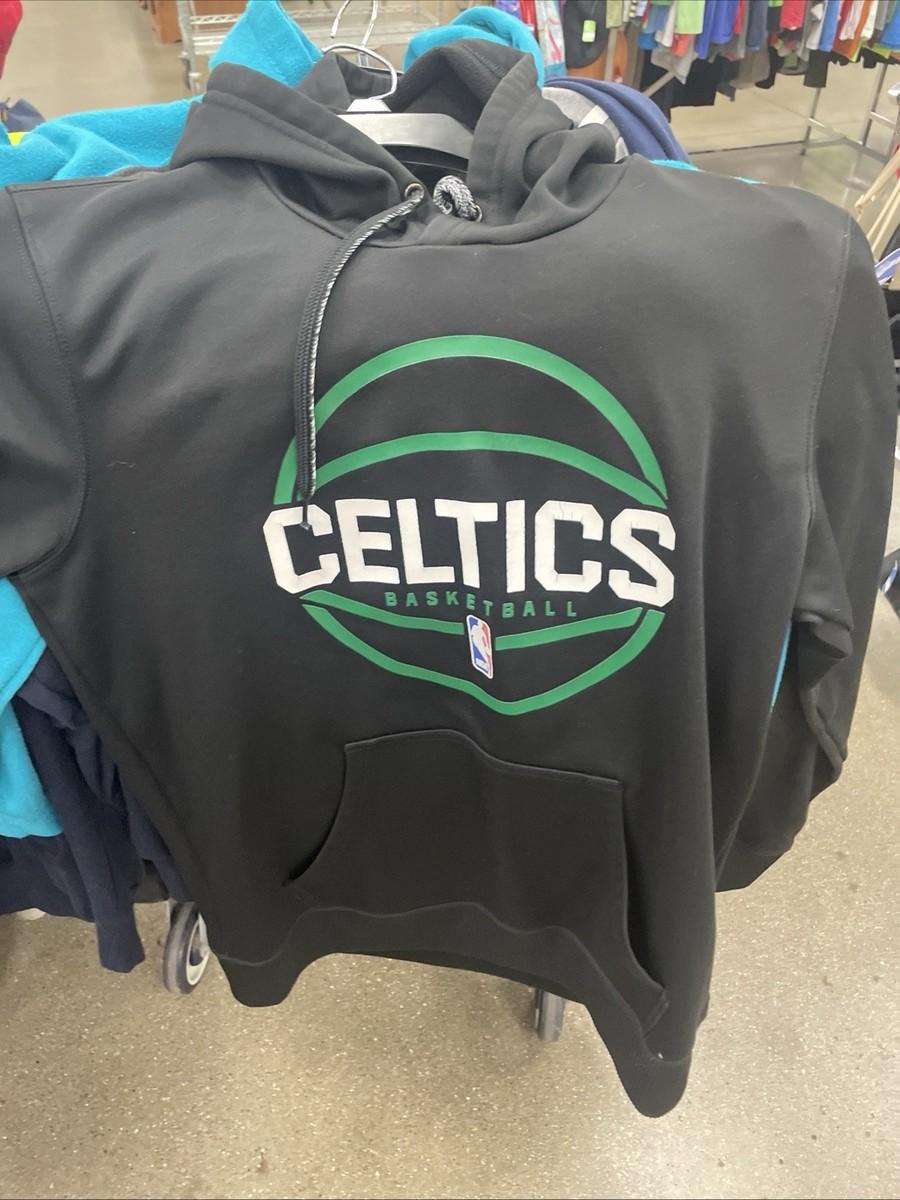 Adidas NBA Fusion Boston Celtics Mens XL Fleece Black Hoodie Embroidered