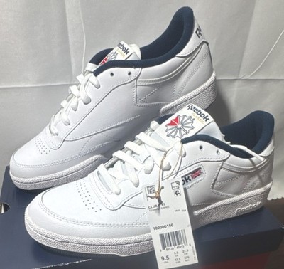 Reebok Club C 85 Tennis Shoes - White/Navy Blue (Men s Size 9.5)