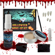 Halloween SFX Makeup Kit - Special Effects Set Include Wax, Sponges, Color-B