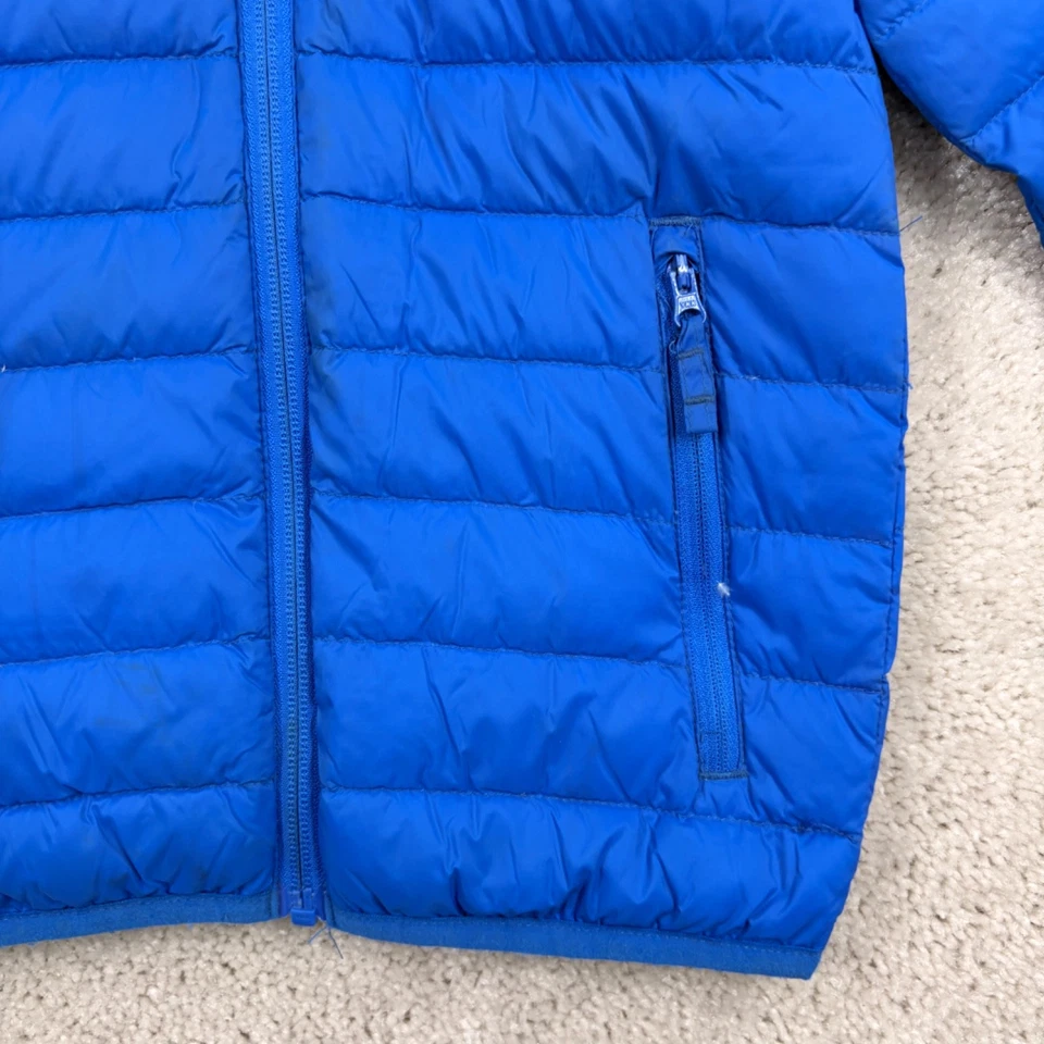 Chaqueta acolchada Eddie Bauer para niños talla XXS azul azul con capucha bolsillos con cremallera completa Foto 3 de 4