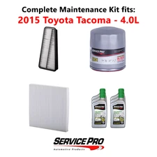 2015 Toyota Tacoma 4.0L Complete Air, Oil & Cabin Filter Kit (0W-20)