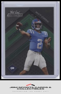 2021 Wild Card Alumination NIL #ANRS-1 Matt Corral Rising Son Green #/40