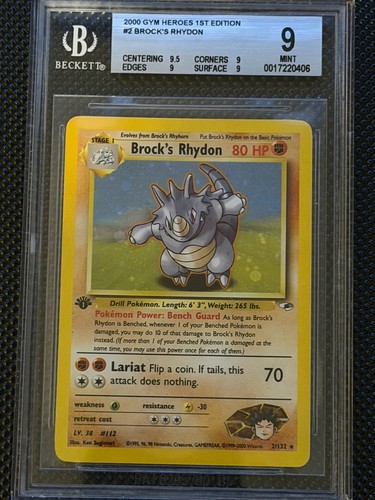 Brock's Rhydon (1st Edition) graded BGS 9 for sale on eBay