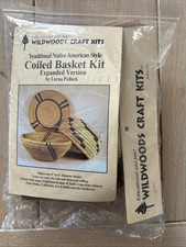 Vintage Wildwoods Craft Coiled Basket Kit Expanded Version Lorna Pollock USA