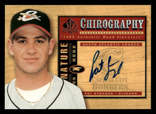 2001 SP Top Prospects Chirography Pat Strange Auto