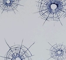 Hi-res UV Coated Bullet Holes Transparent Vinyl Stickers/Decal Car/MotorBike etc