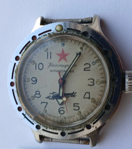 Vintage Soviet commander's watch Amphibia. Vostok. USSR.