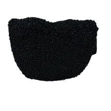 Vintage 1940s Persian Lamb Muff Black Clutch Zipper Compartment FLAWS