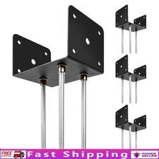 6x6 Concrete Post Anchor Bracket Metal U Shape Fence Holder Stable Support New