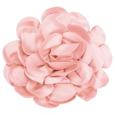 Satin Fabric Rose Flower Brooch 9.4" Big Rose Flower Brooches Light Pink