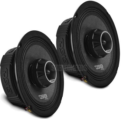 2x DS18 PRO-ZT6SL 6.5  Slim Midrange Car Speakers Bullet Tweeter Water Resistant