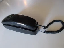 Vintage AT&T Trimline Black Model 210 Push Button Desk Wall Phone Working