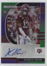 2020 Prizm Draft Picks Rookies Purple & Green /199 Kendrick Rogers #250 Auto 0q3