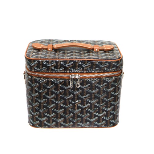 Goyard Muse Coated Canvas Black / Brown Bag Women's #KNB245