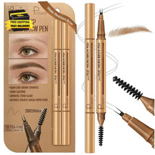 2 Pack Double-Tip Precise Microblading Eyebrow Pen Light Brown