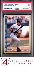 1993 FLEER ATLANTIC #14 DON MATTINGLY YANKEES POP 6 PSA 9