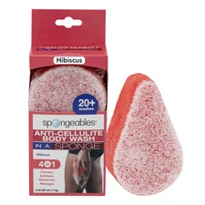 Hibiscus Bathing Sponge with Cellulite Reduction Exfoliating and Moisturizing