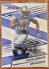 2025 Panini Revolution Calvin Johnson BLUE STORM 508/549!! Detroit Lions HOF SP
