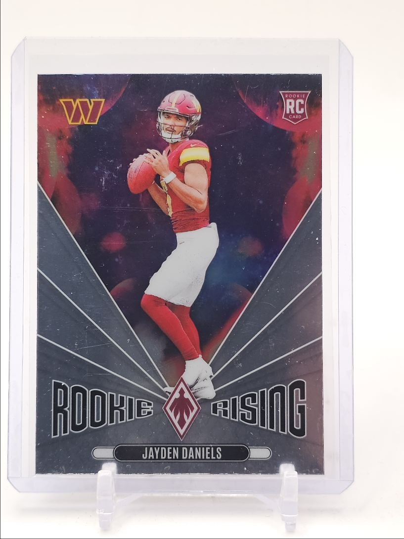 JAYDEN DANIELS 2024 PHOENIX ROOKIE RISING BASE COMMANDERS RC Q4326
