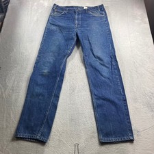 Vintage Levis 505 Orange Tab Jeans Men 36x32 Blue Denim Regular Fit Straight Leg