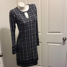 Michael Kors Monochrome Long Sleeve Dress