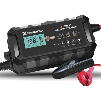 Batterieladegerät, 12V, 10A, LiFePO4, Automobil, Motorradlader, Wassersport, ...