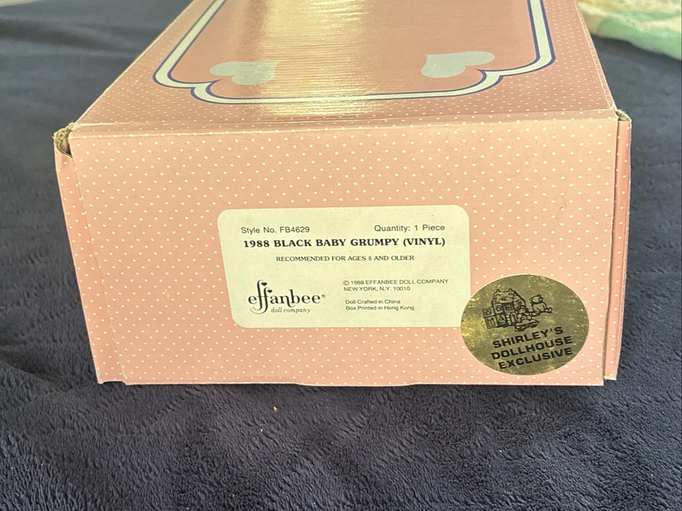 "Muñeca de vinilo Baby Grumpy 1988, Effanbee edición limitada juguete vintage de 15""" Foto 3 de 4