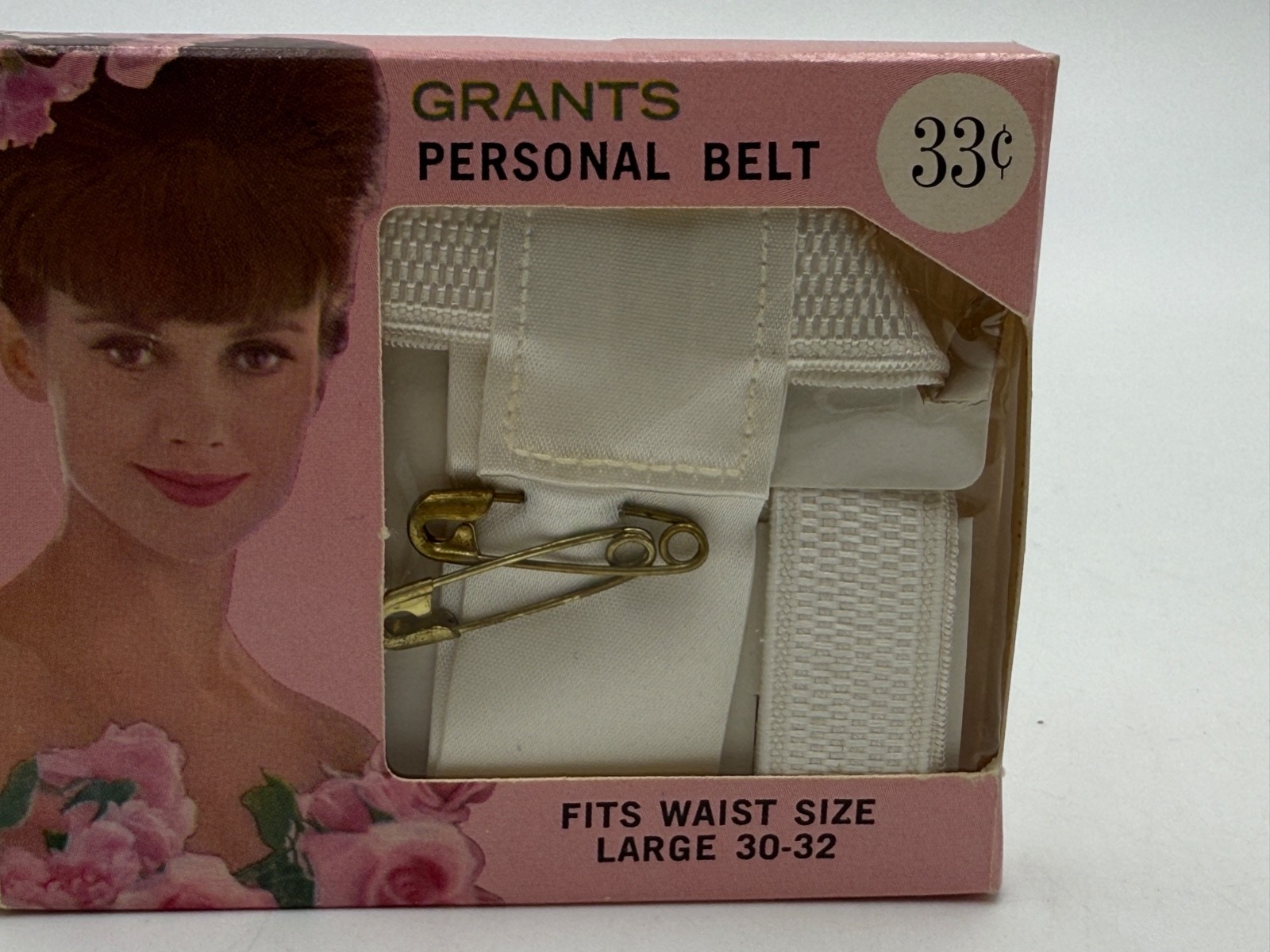 Vintage 1960s Grants Personal Belt Waist 30-32 Sanitary Napkin Pad Belt NOS