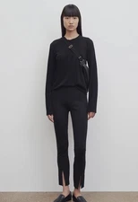 THE ROW Thilde Pant Women’s Black Trousers Slit Front EUC Size XS
