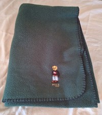 Lauren Ralph Lauren Embroidered Bear Throw Hunter Green