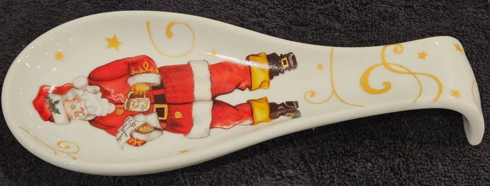 RARO Williams Sonoma Santa Cuchara Descanso Twas la Noche Antes de Navidad Nuevo sin caja Foto 3 de 3