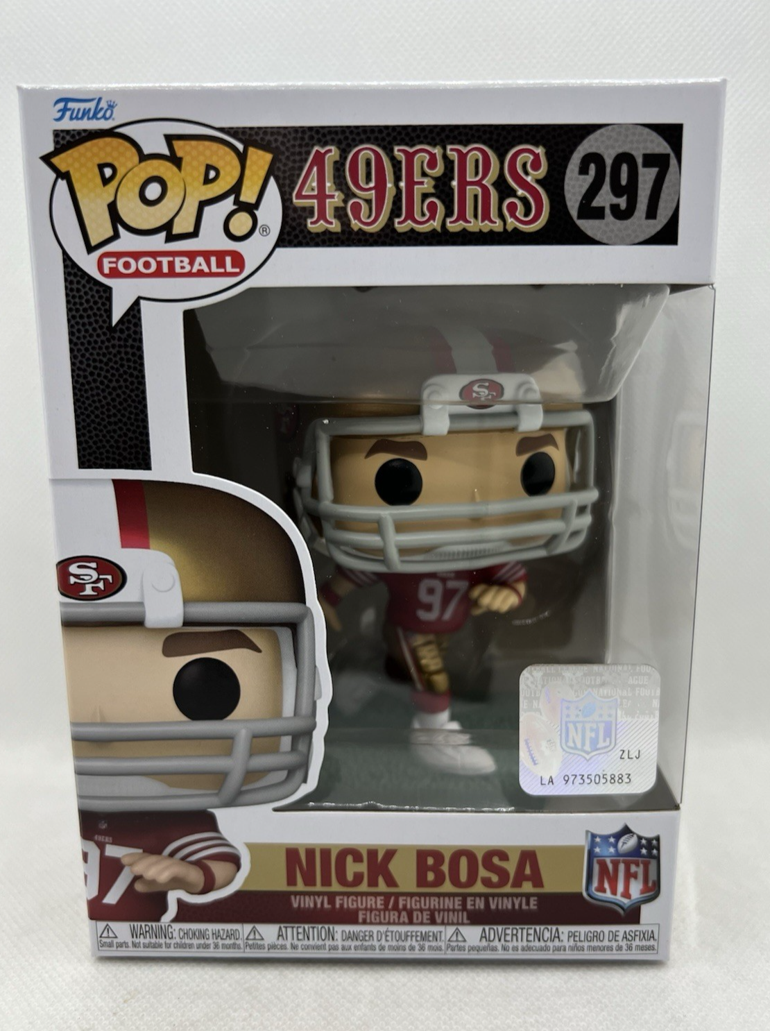 Funko Pop Vinyl Football Nick Bosa 297 NFL San Francisco 49ers Figure NEW UK